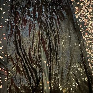 Lane Bryant Sparkling Black Sequin Pants